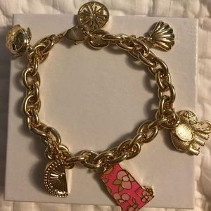 Lilly Pulitzer gold charm bracelet
